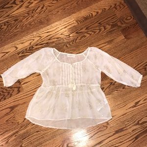 Abercrombie & Fitch gold and cream top.